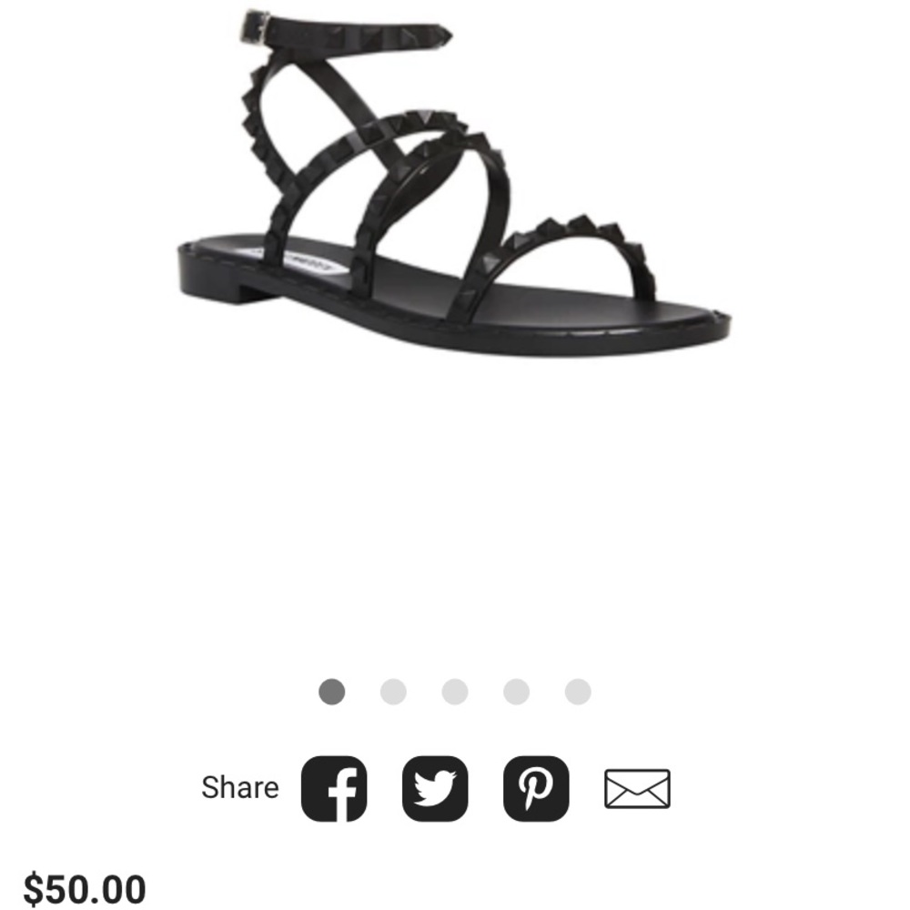 Steve Madden travel j black sandal size 9